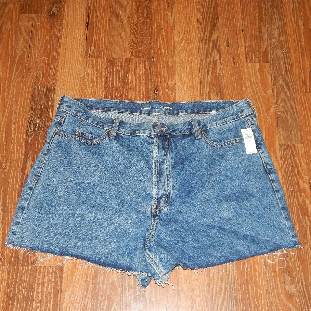 NEW Women's Size 18 OLD NAVY Sky Hi Rise A Line Button Fly Cut Off Jean Shorts